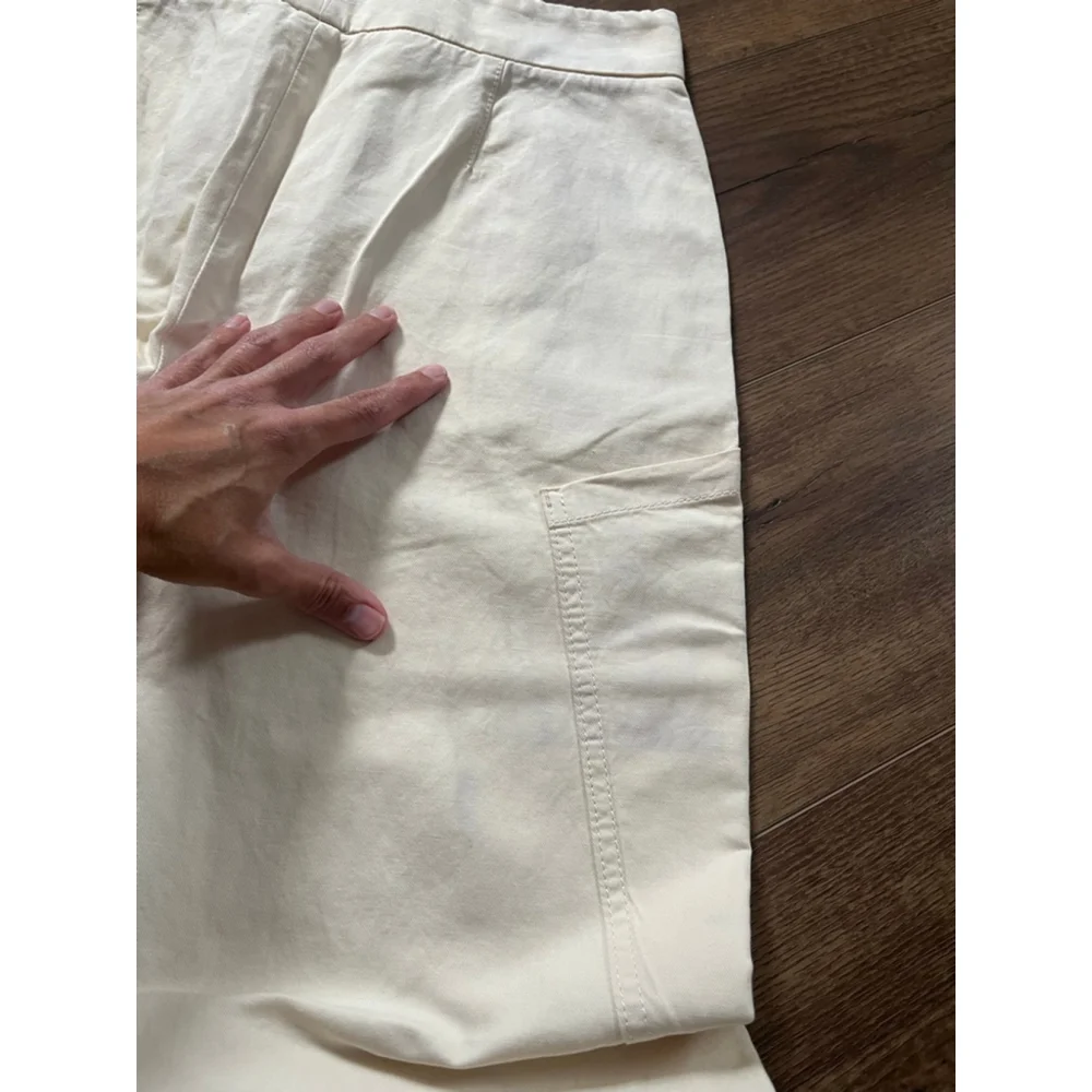 Zara NWT linen blend cargo pants size S
